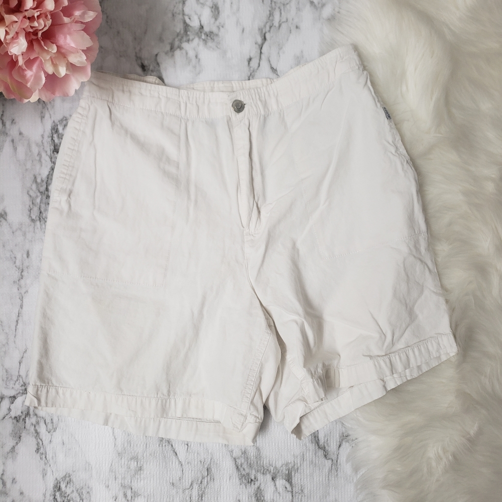 Blassport White Bermuda Cotton Shorts Size 10